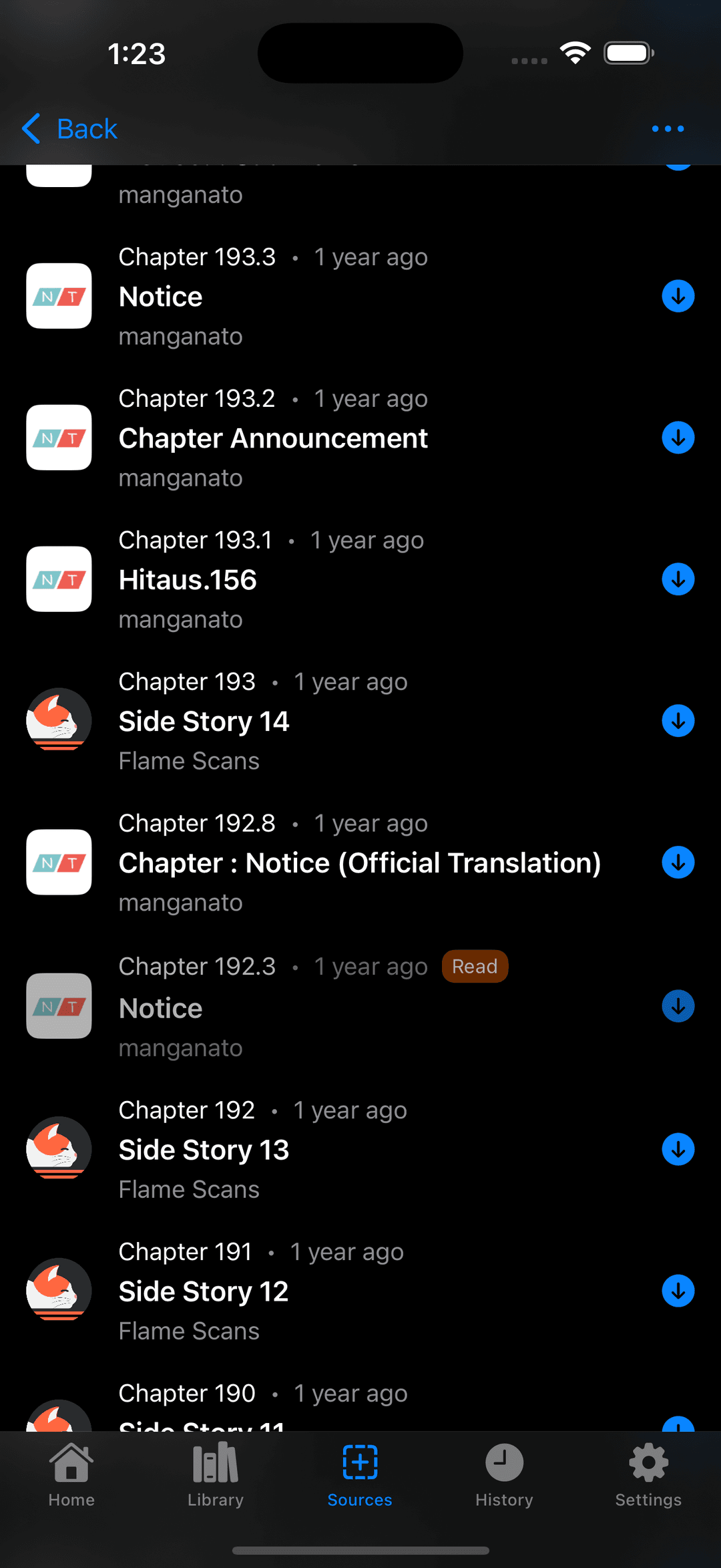 Unified Chapter List feature